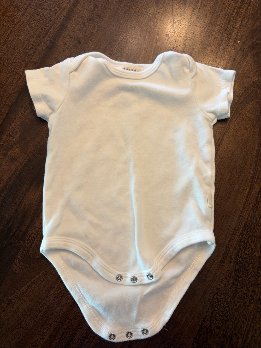 Plain White Baby One-Piece Bodysuit - Soft Short-Sleeve Essential